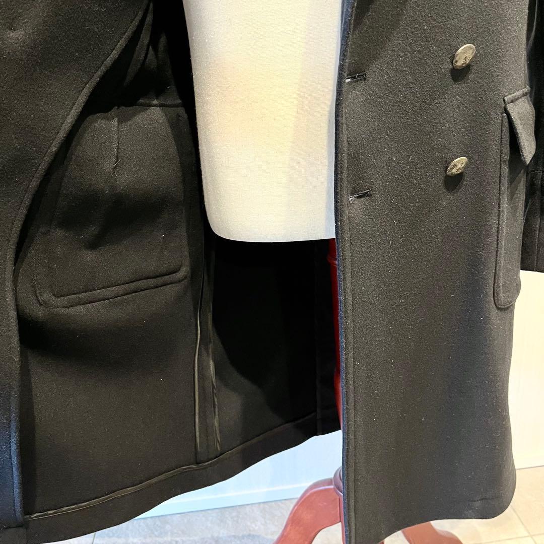 RODA ロダ ロングコート 46 ダブルブレスト ネイビー イタリア製 ウール