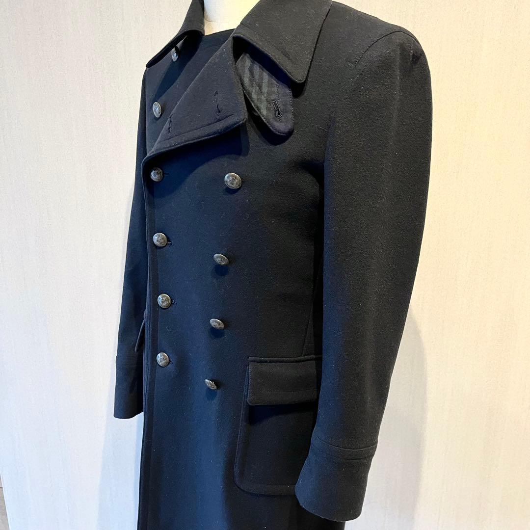 RODA ロダ ロングコート 46 ダブルブレスト ネイビー イタリア製 ウール