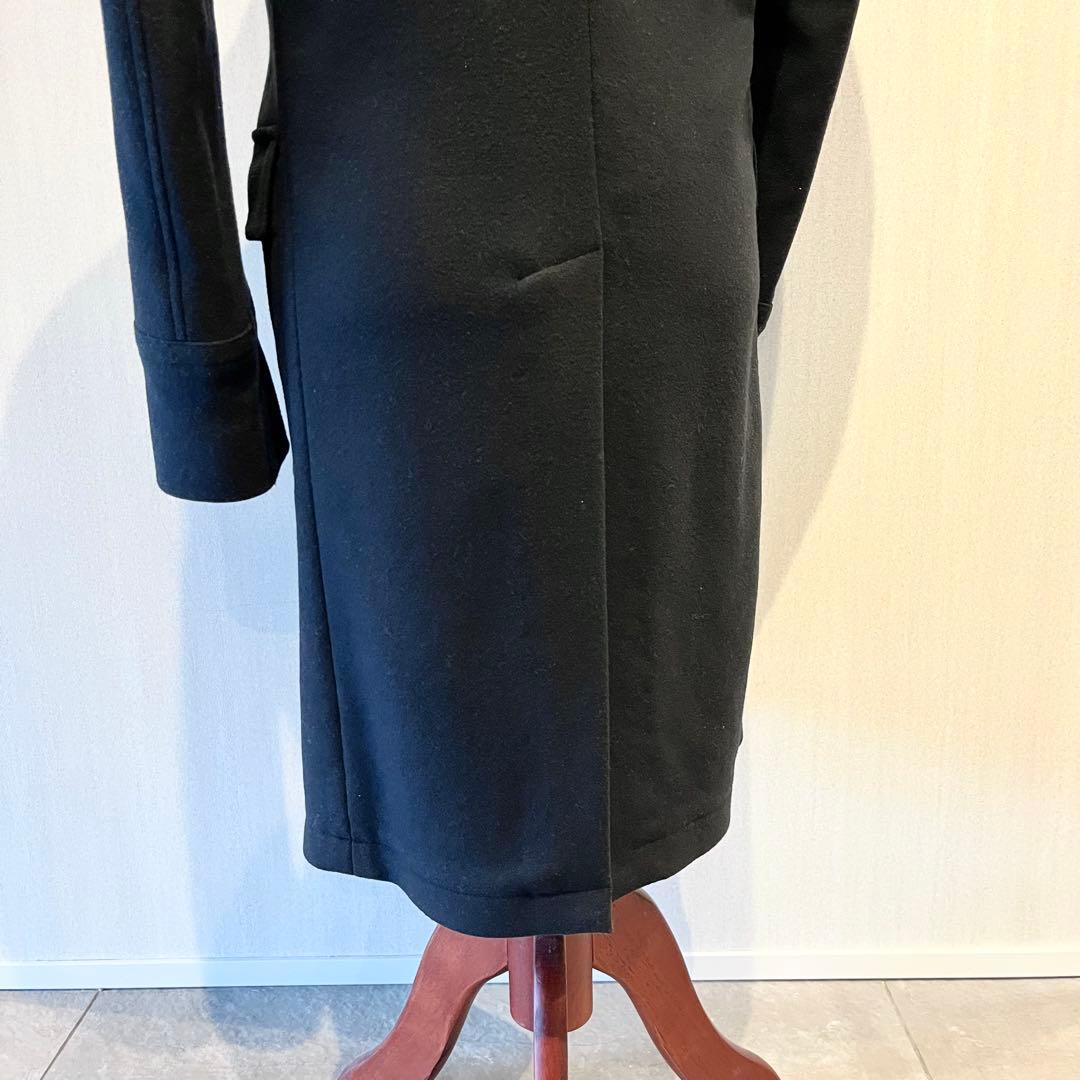 RODA ロダ ロングコート 46 ダブルブレスト ネイビー イタリア製 ウール