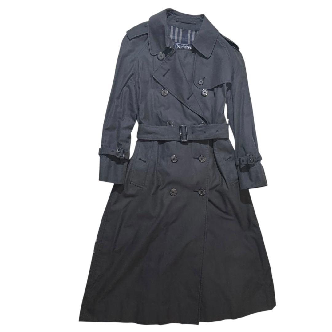 ヴィンテージ✨バーバリー トレンチコート 英国製 ノバチェック 総柄 ロング S