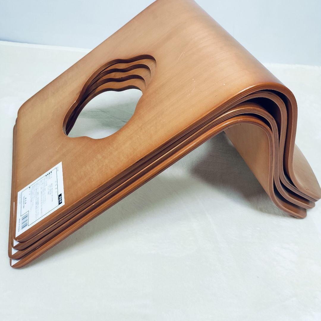 和風 木製座椅子 4脚セット 曲木 旅館仕様 ナチュラル　セット販売