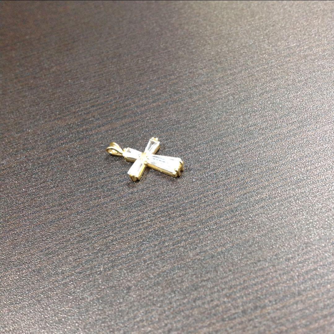 14Kイエローゴールド ペンダント 14金 クロスペンダント 男女兼用