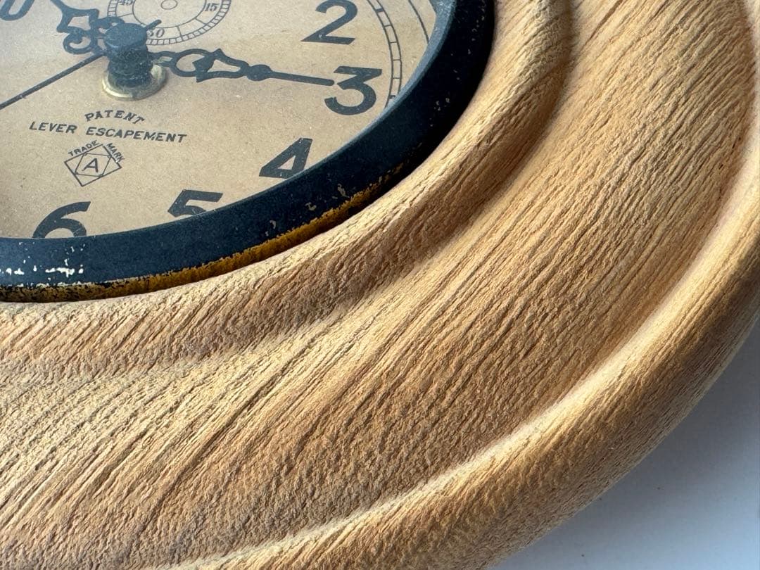 木製 円形 掛時計 古道具 アンティーク ヴィンテージ