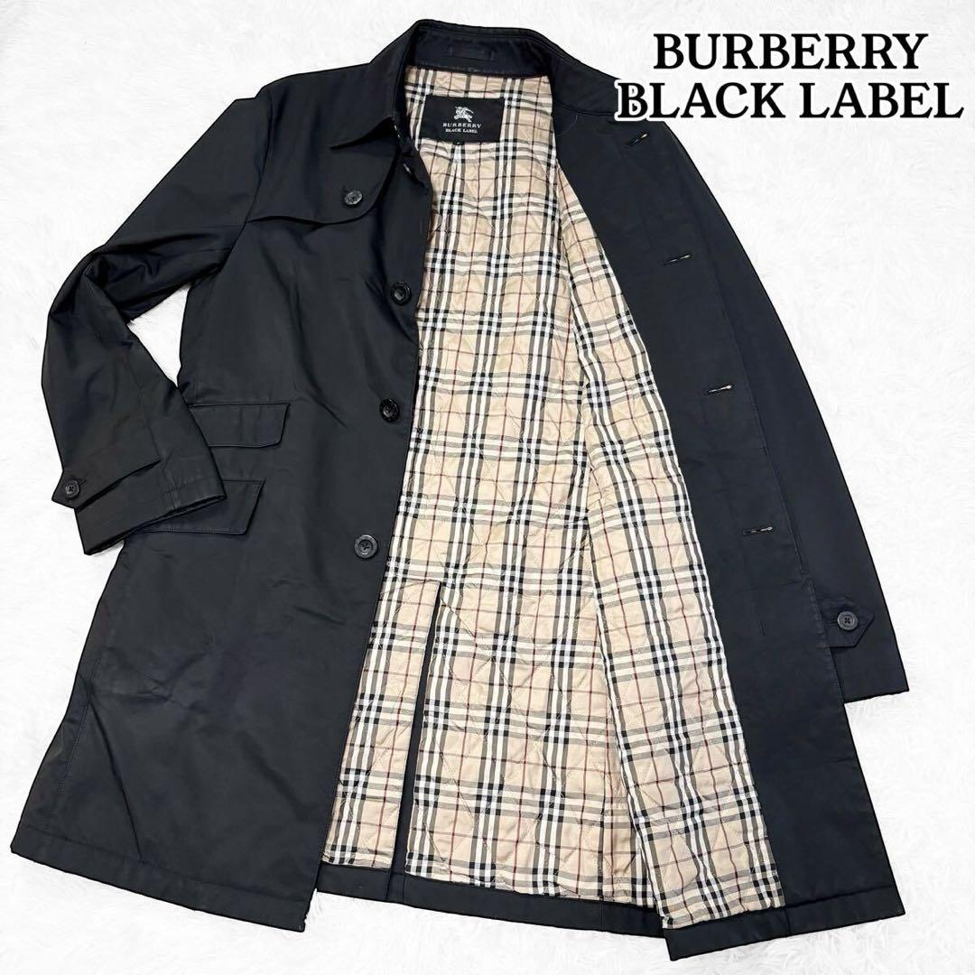 極美品　希少　極暖　BURBERRY BLACK LABEL ステンカラーコート