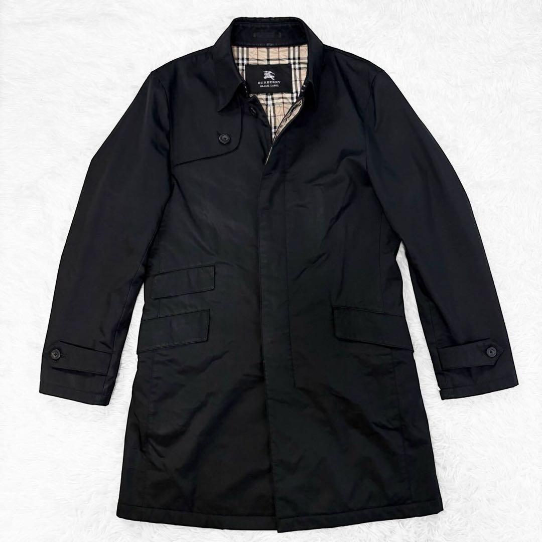 極美品　希少　極暖　BURBERRY BLACK LABEL ステンカラーコート