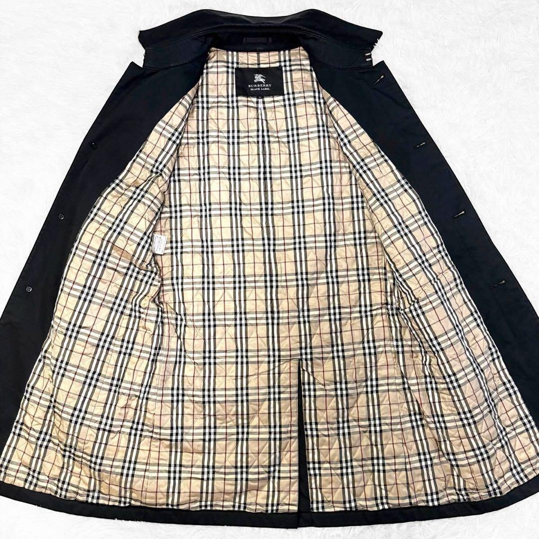 極美品　希少　極暖　BURBERRY BLACK LABEL ステンカラーコート