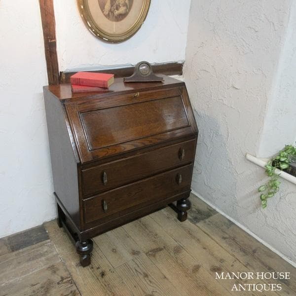 イギリス アンティーク 家具 ライティングビューロー デスク 机 6654d