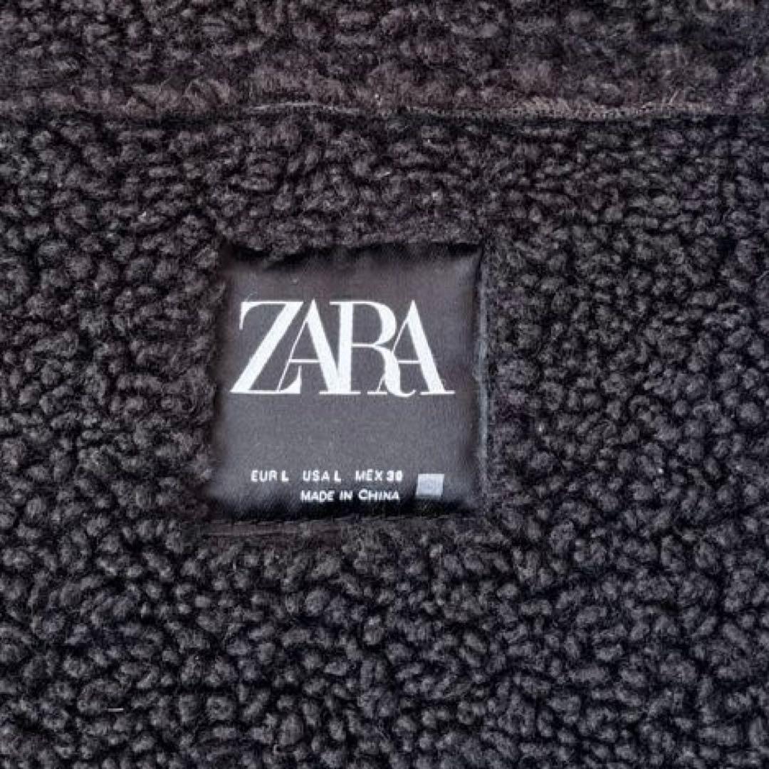 美品✨ZARA フェイクムートン B-3 ボア ジャケット 短丈　ブラック　L