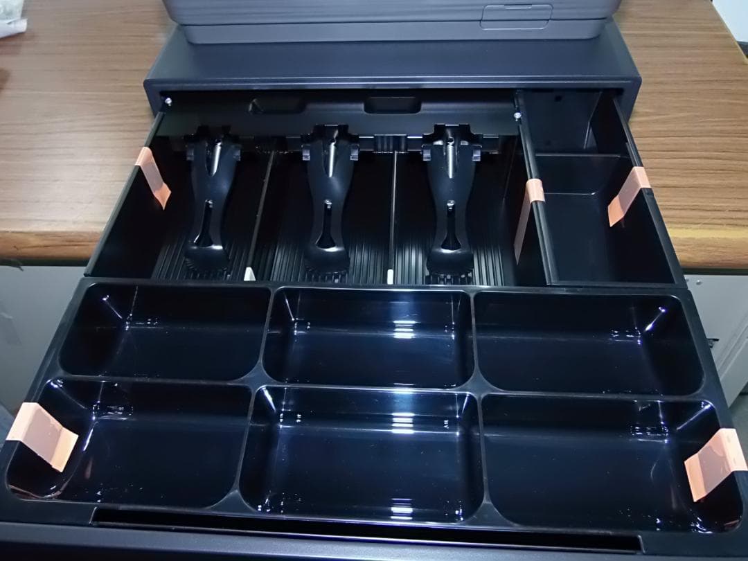 新品人気の黒224飲食向フルフラットXE-A417Bシャープインボイスレジスター