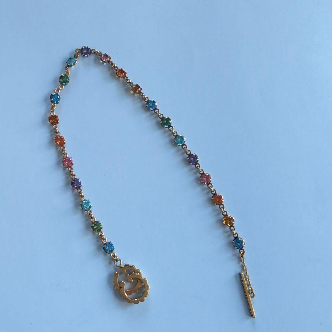 グッチ　カラフルストーン 750ゴールド ブレスレット