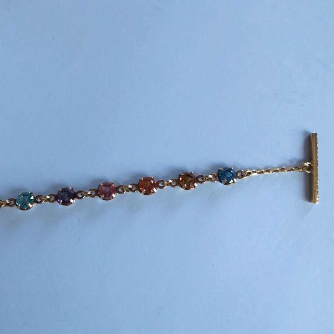 グッチ　カラフルストーン 750ゴールド ブレスレット