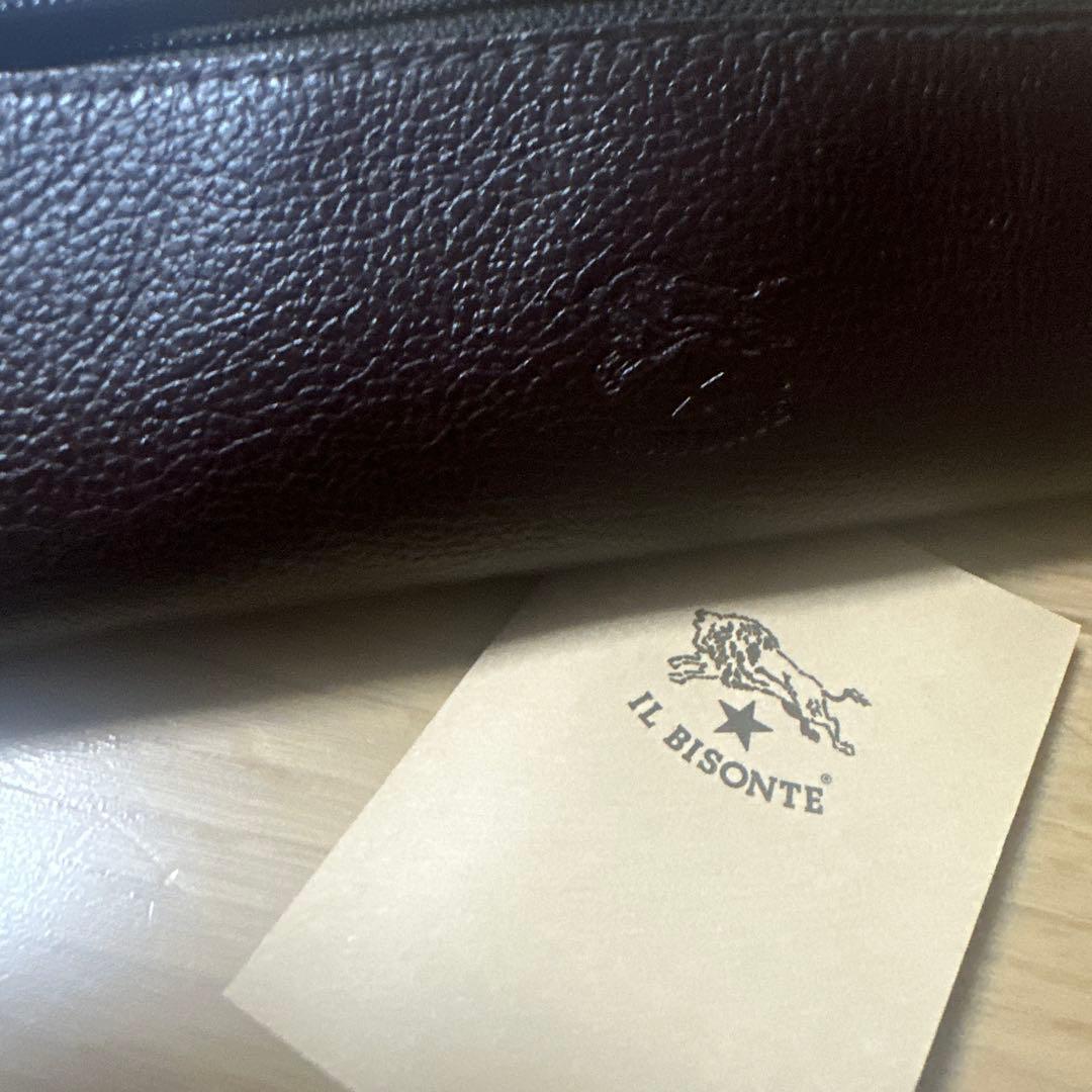 IL BISONTE レザー 筆箱 ダークブラウン