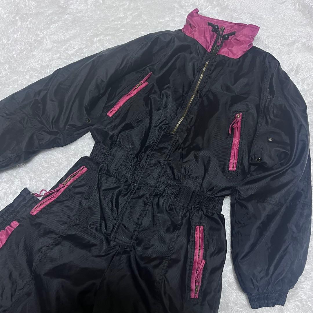 ヴィンテージ スキーウェア　つなぎ　オールイン　スノーウェア　大きいサイズ