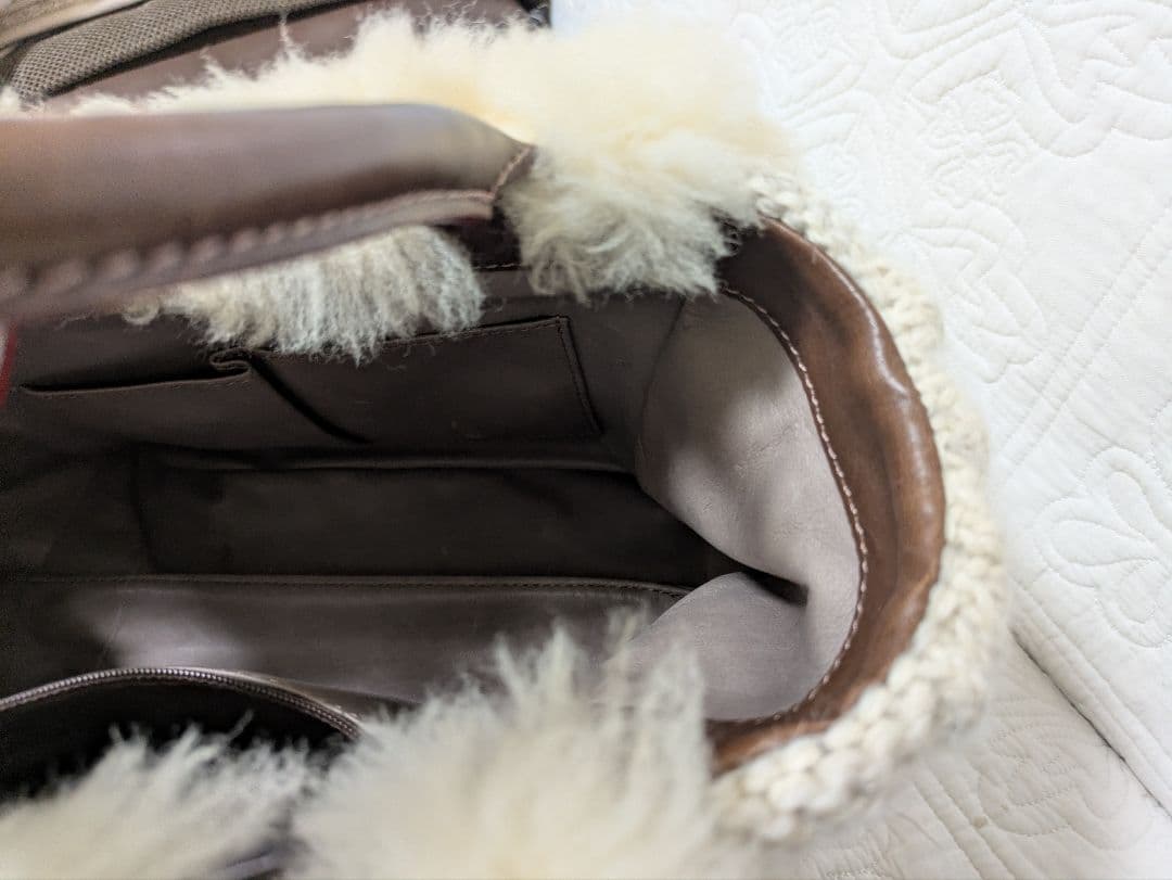 ユッコ　MUKU ムク　モンテローザ　ムートンハンドバッグ　もこもこ