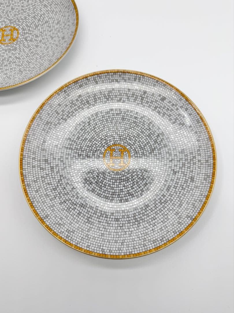 未使用 HERMES モザイク 24 ゴールド16cm パンプレート2枚セット