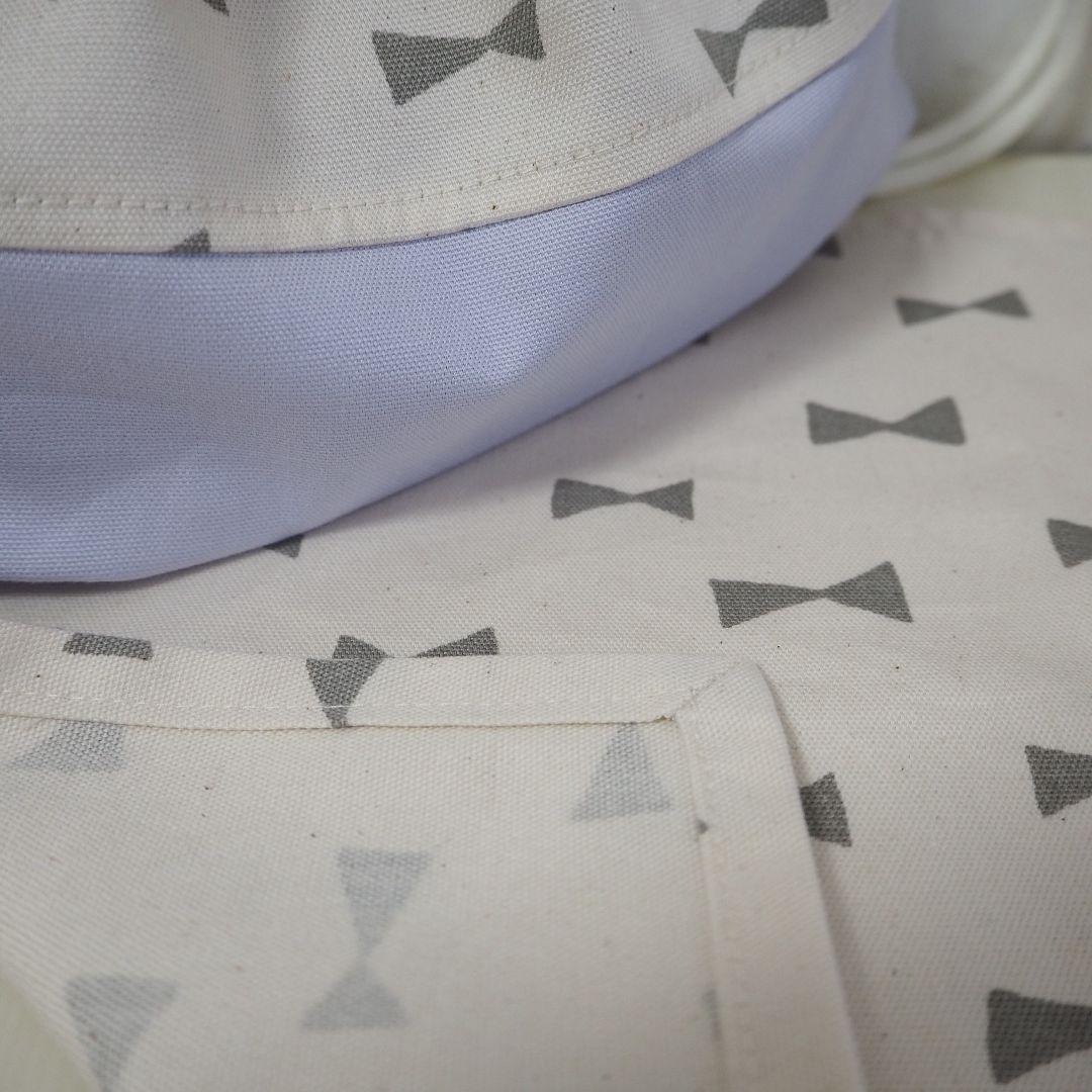 受注制作　入園入学6点セット　りぼん　ラベンダー