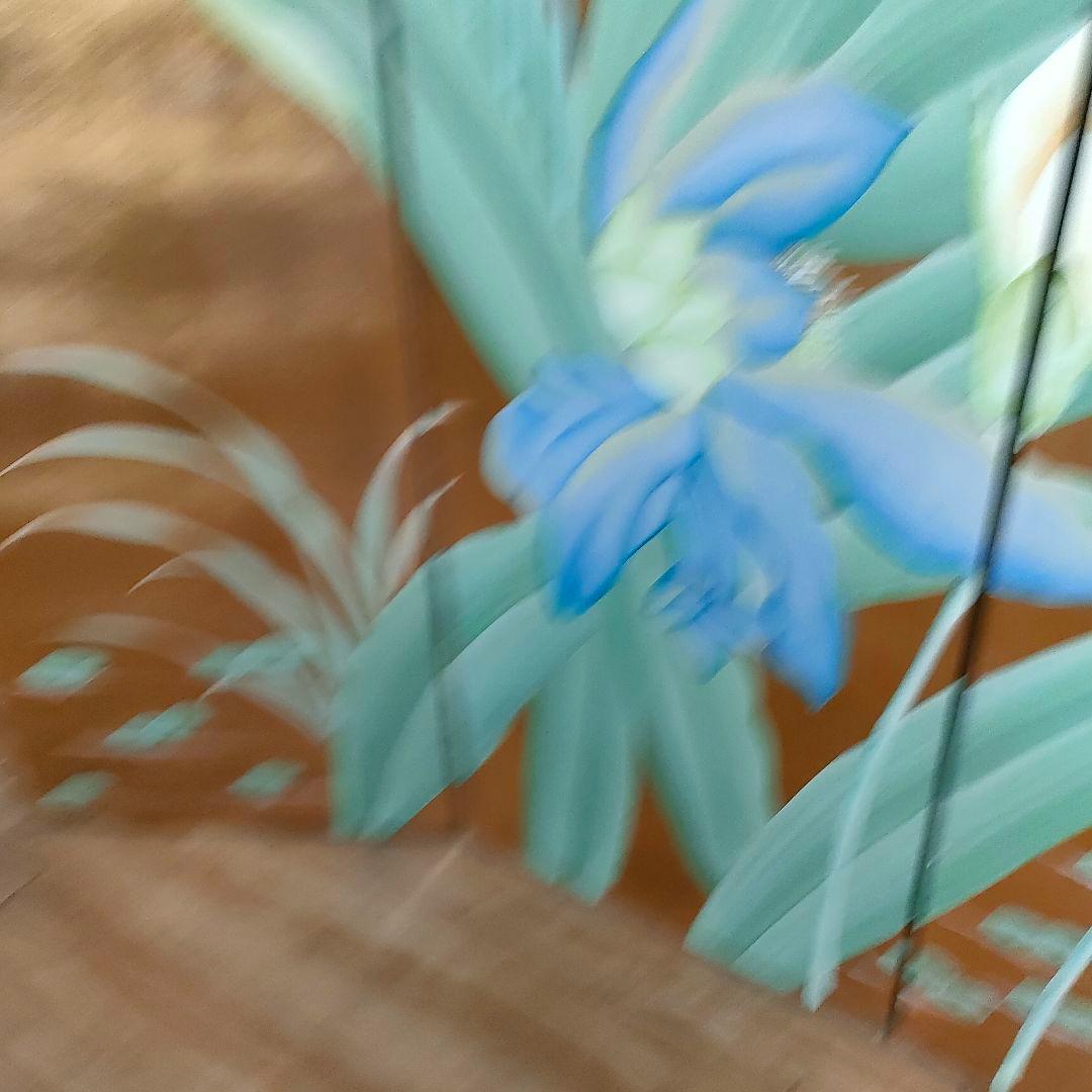 荘厳 屏風 4連 パーテーション 表裏別デザイン 仕切り 四つ折り和風アジアン