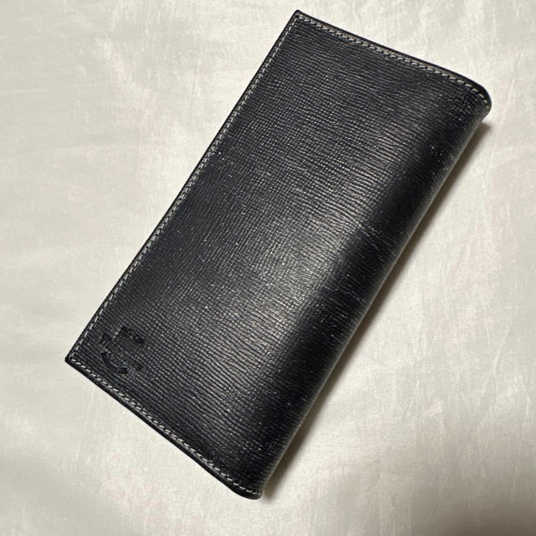 新品 ホワイトハウスコックス ホリデーライン 長財布 S9697HL ネイビー