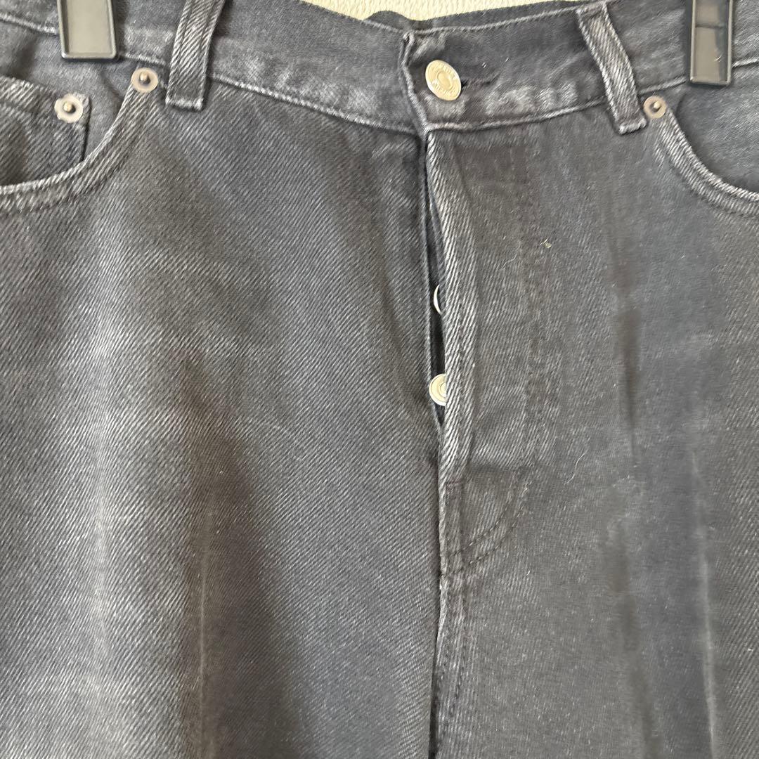 HAIKURE ブラックデニムパンツ ハイウエスト