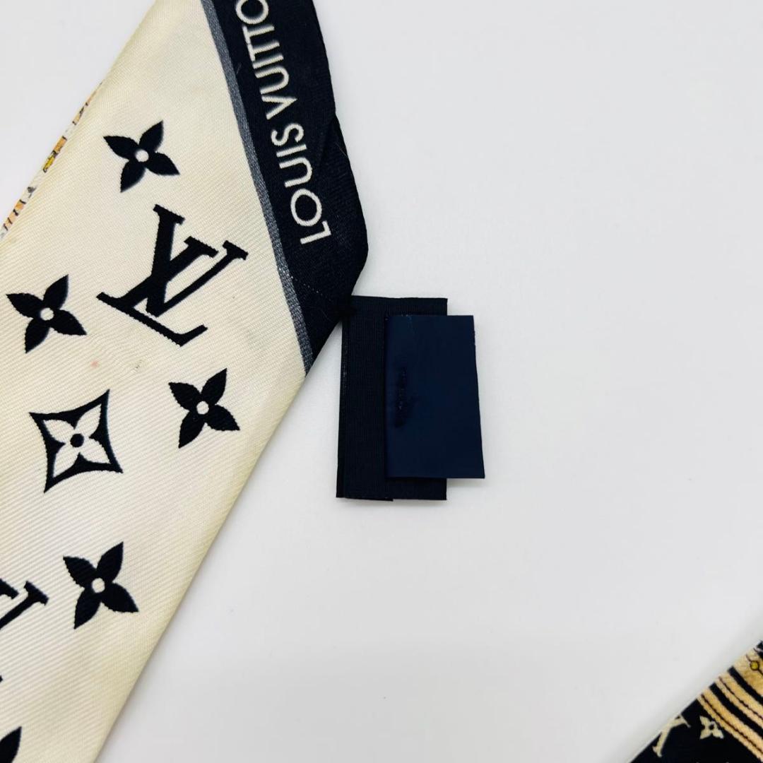 ルイヴィトン バンドーBB レッツゴー ブラック　ホワイト シルク