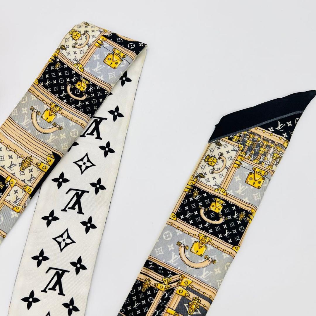 ルイヴィトン バンドーBB レッツゴー ブラック　ホワイト シルク