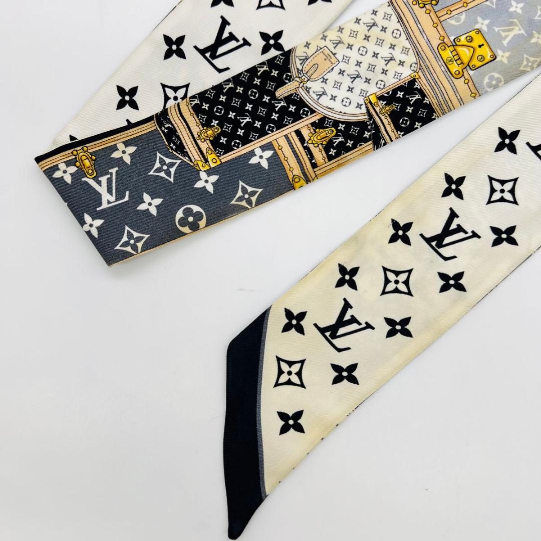 ルイヴィトン バンドーBB レッツゴー ブラック　ホワイト シルク