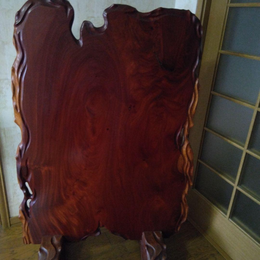 衝立　天然素材の花梨の一枚板