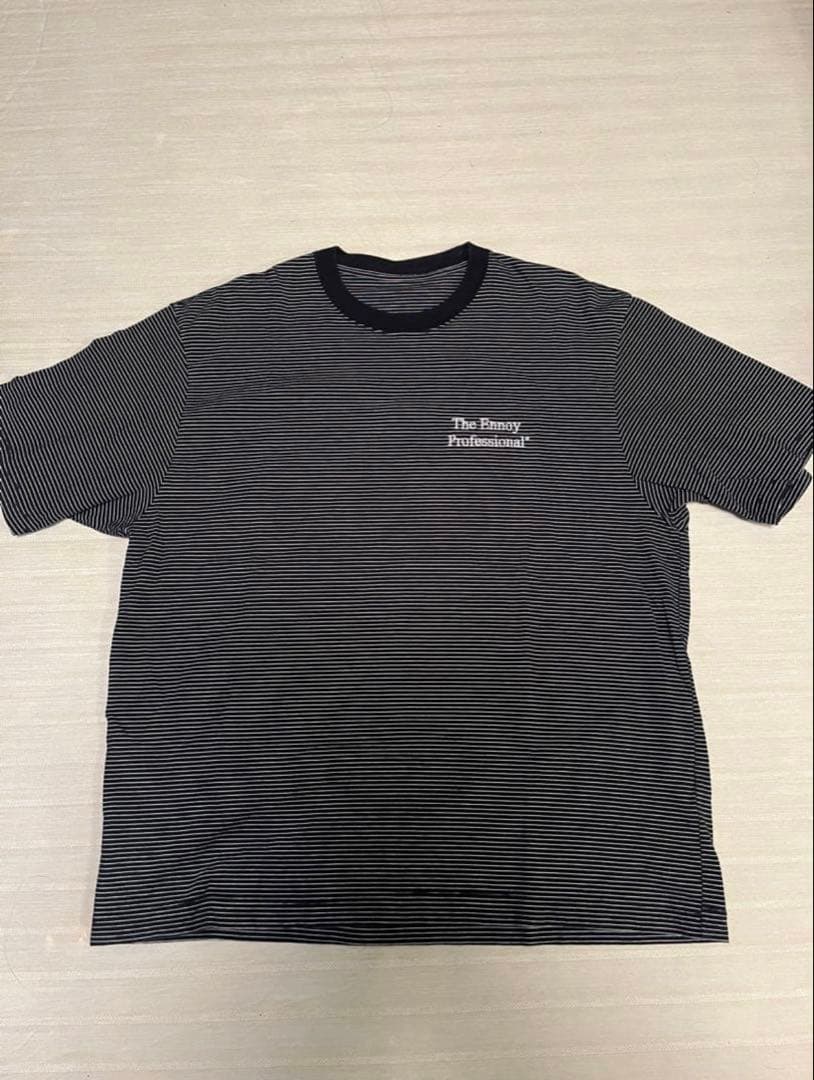 ennoy ボーダーTシャツ ブラック
