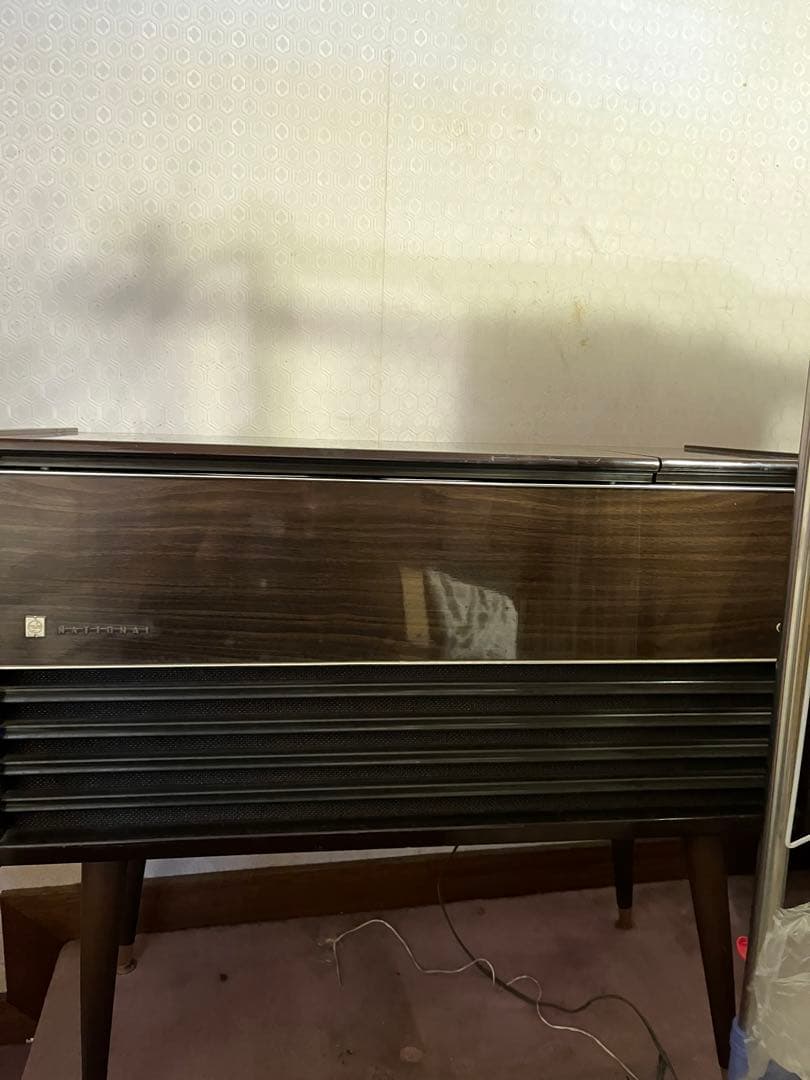 アンティークステレオナショナル　昭和レトロ　可動テスト済み　ヴィンテージステレオ