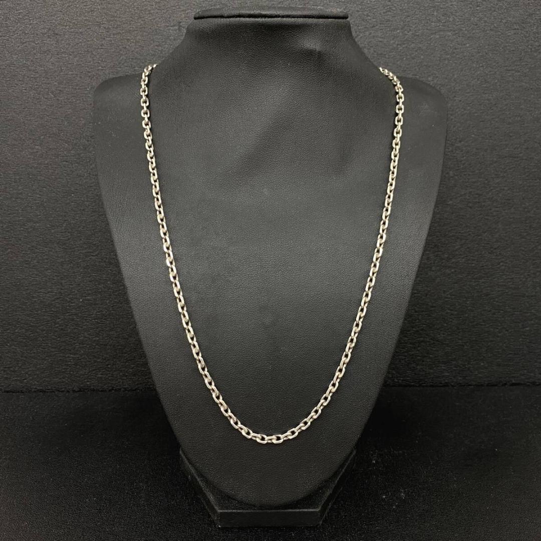 NAVAJO OLD シルバー 4mm 太角 あずきチェーンネックレス 59cm