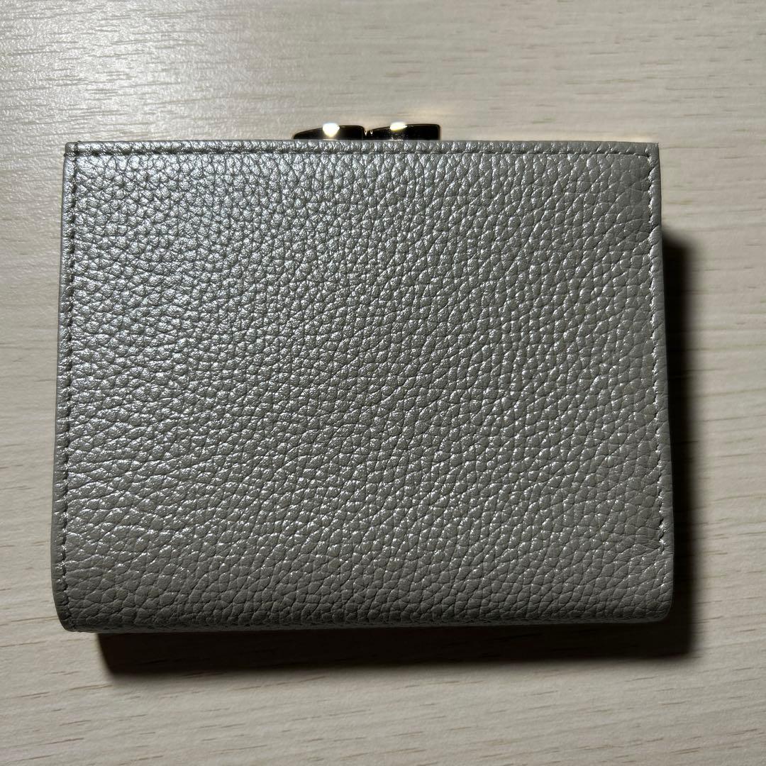 皇居財布 二つ折り がま口 シルバー