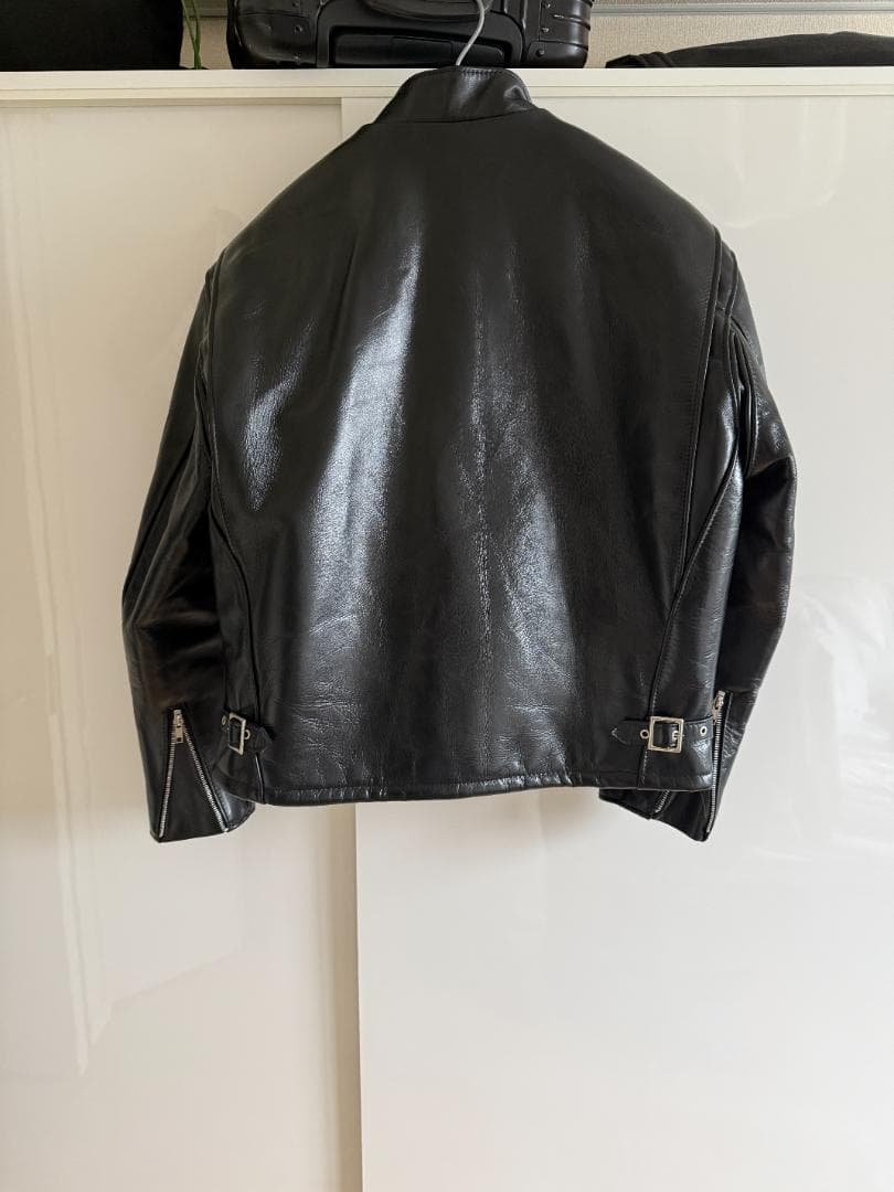 【美品】ビックサイズSchott ブラック 641HH ホースハイド