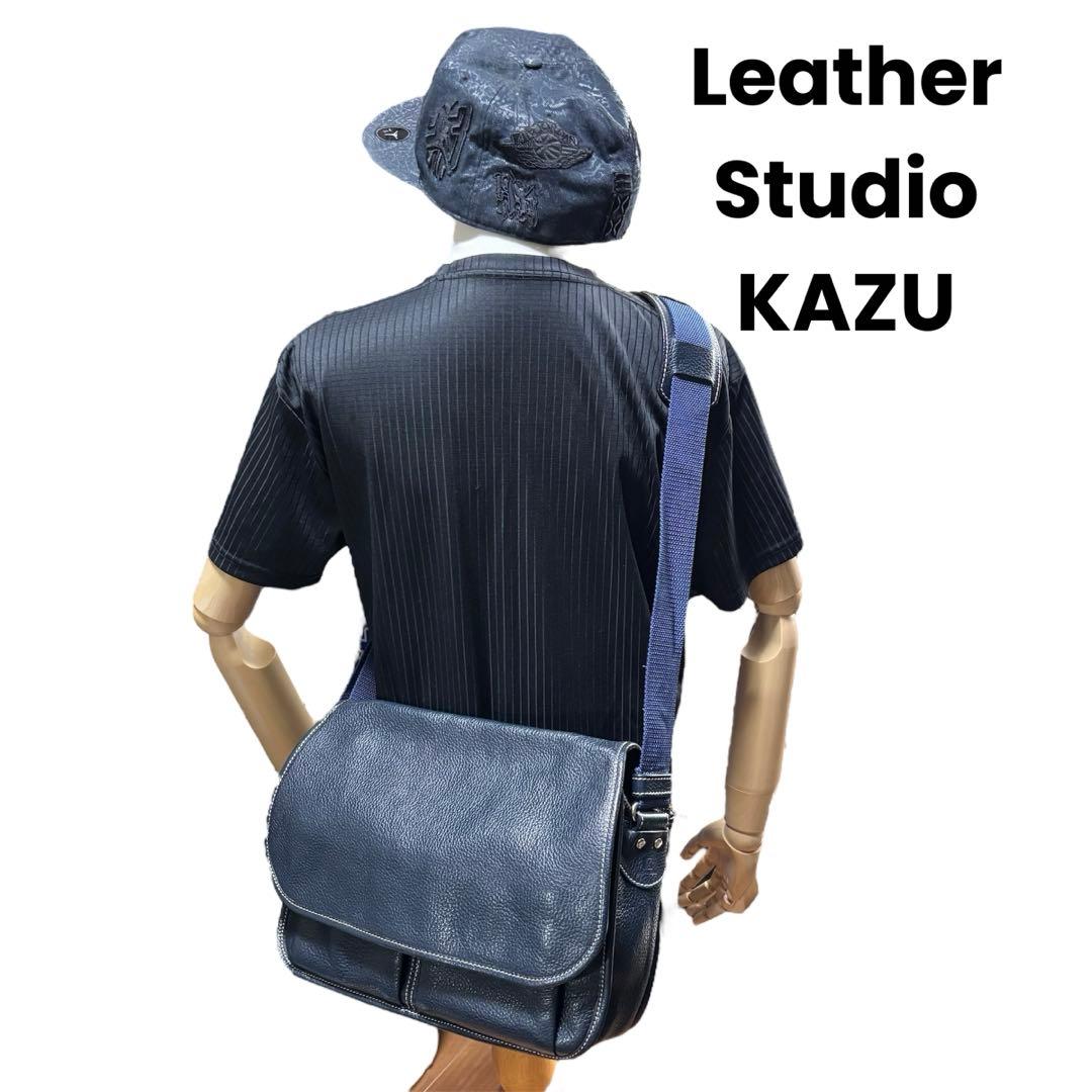 レザースタジオKAZU メッセンジャーバック 斜め掛け ハンドメイド B5