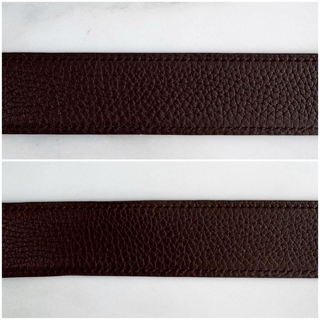 エルメス メンズ リバーシブルベルト ケープコッド 32 黒／ショコラ85