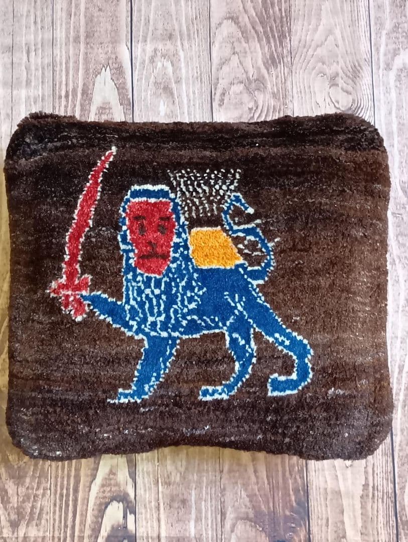 ギャッベ　クッション　ペルシャ絨毯　イラン　手織り(14)