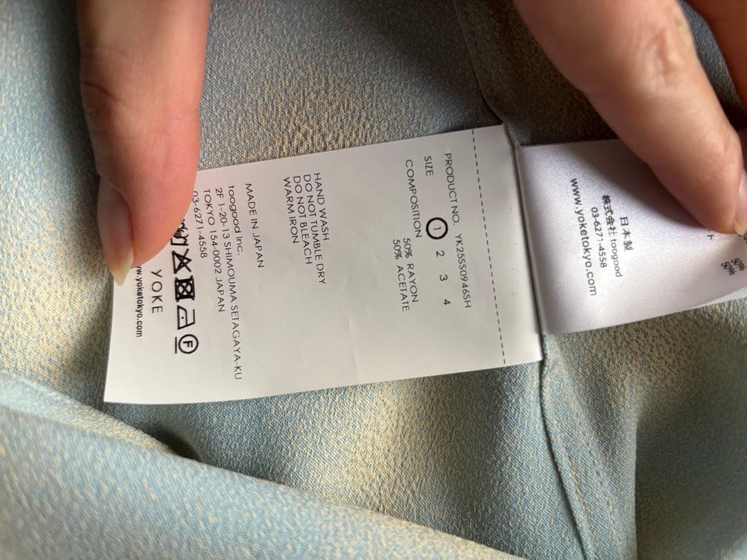 YOKE 25SS OPEN COLLAR SHIRT ブルー 1size