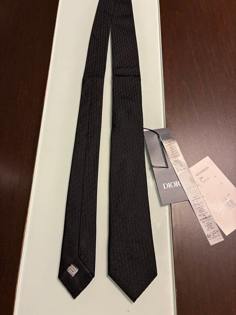 【美品】Dior ディオール ネクタイ オブリーク ジャガード シルク ネクタイ