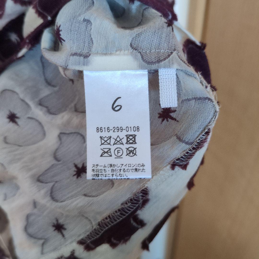 6（ROKU）フラワー ジャカード ショートスリーブシャツ