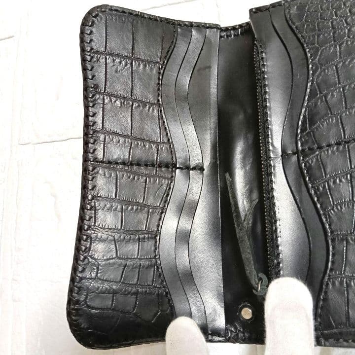 1979 MAD MONKEY 長財布 クロコダイル タイガーアイ コンチョ