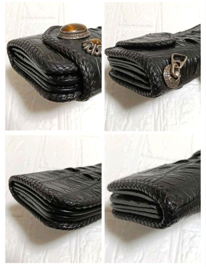 1979 MAD MONKEY 長財布 クロコダイル タイガーアイ コンチョ