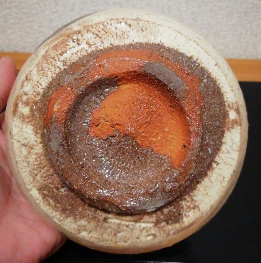 渡高久作　上野焼　茶碗　共箱　略歴付　茶道具