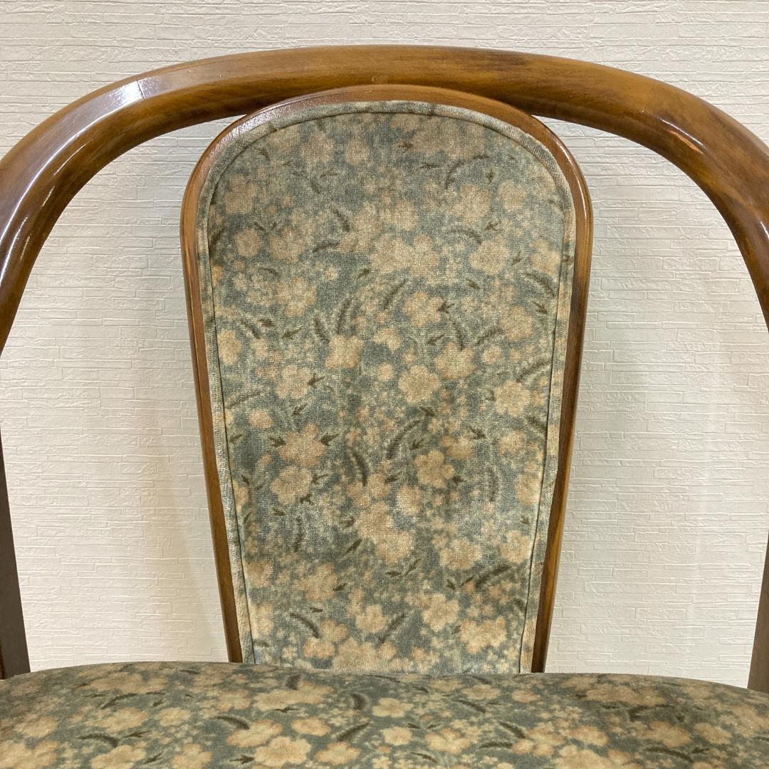 【オールドカリモク】コロニアル　一人掛けソファ　シングルソファ　椅子　２脚セット