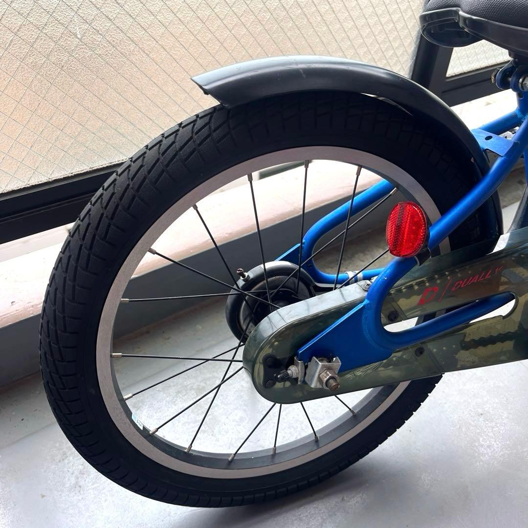【引取り限定】子供用自転車 BMXスタイル 18インチ 補助輪・ヘルメット付き