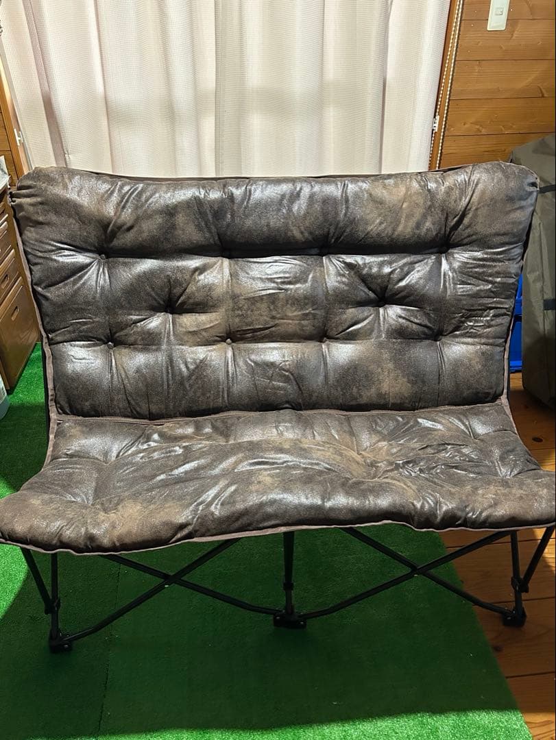 ニトリ　洗える　バタフライソファ　2P ハイバック　ブラウン　アウトドア　2人用