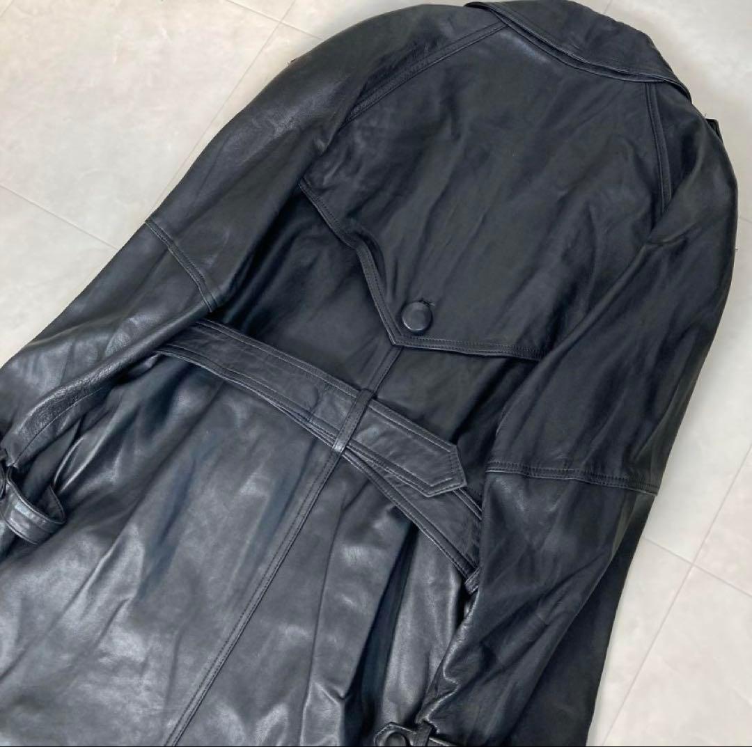 00s archive vintage ラムレザーダブルブレストコート y2k