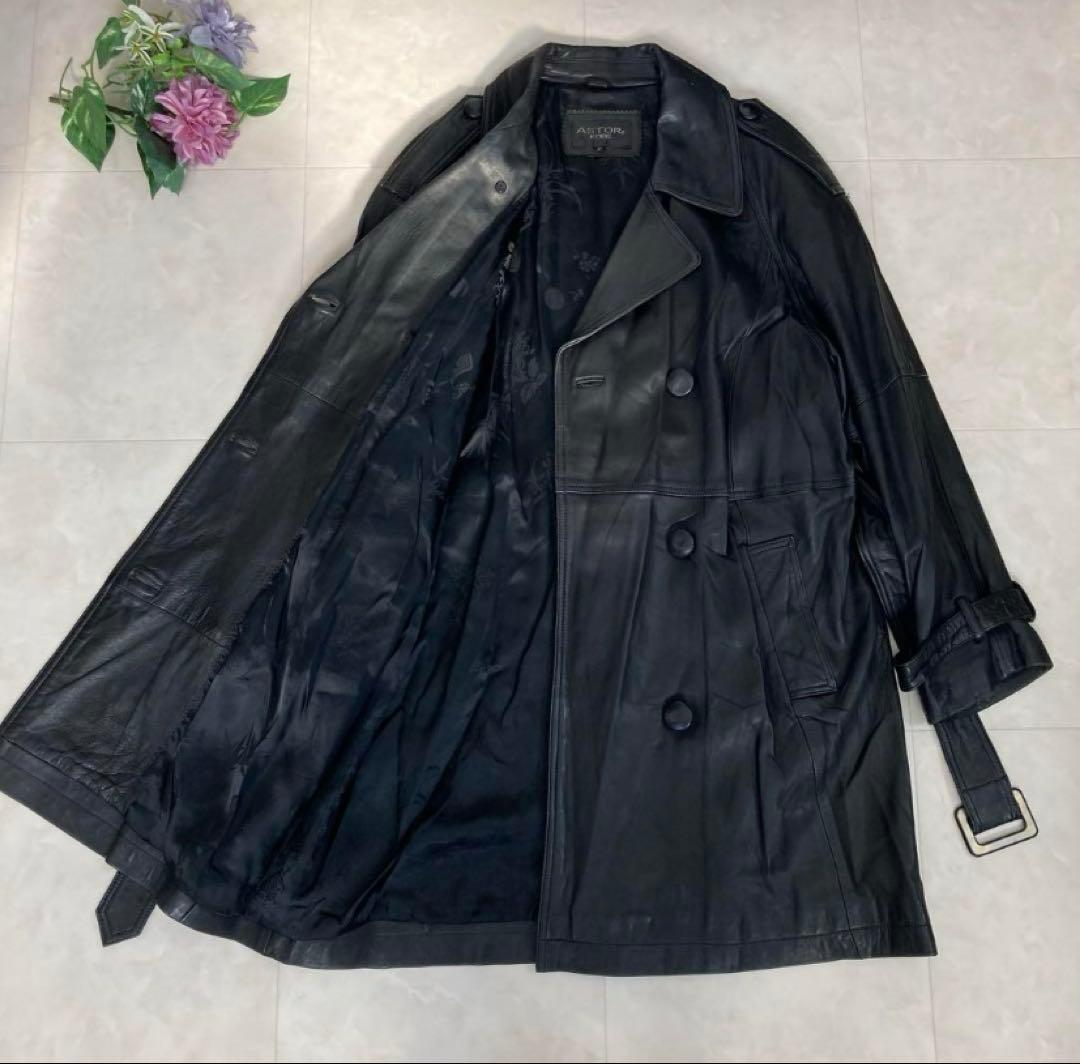 00s archive vintage ラムレザーダブルブレストコート y2k