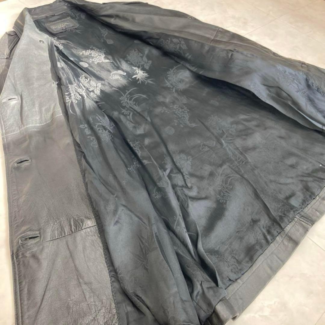 00s archive vintage ラムレザーダブルブレストコート y2k