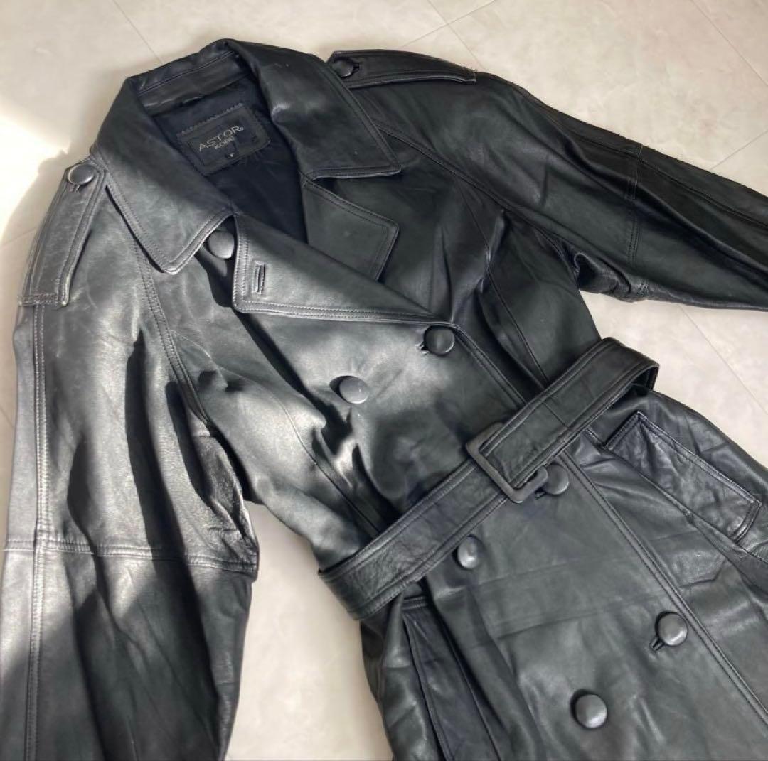 00s archive vintage ラムレザーダブルブレストコート y2k