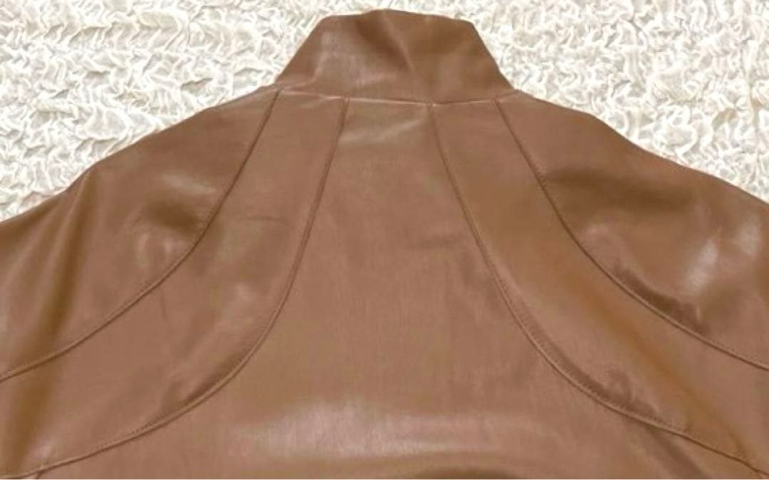 【正規品】美品 即完売 adidas フェイクレザージャケット ブラウン