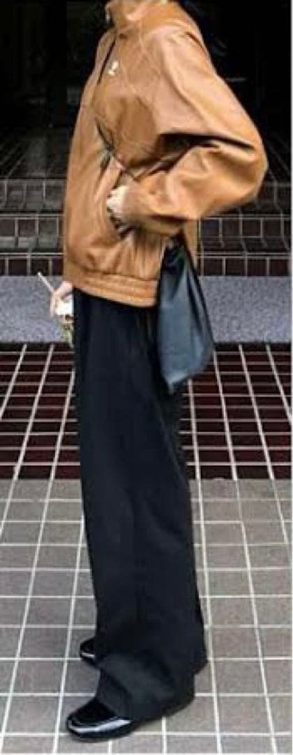 【正規品】美品 即完売 adidas フェイクレザージャケット ブラウン